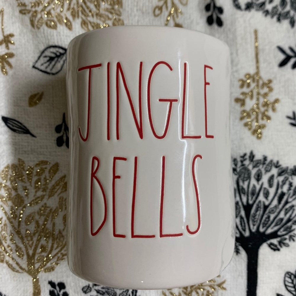 Christmas Rae Dunn jingle bells candle